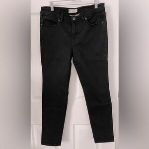 FREE PEOPLE Black Mid Rise Straight Jeans